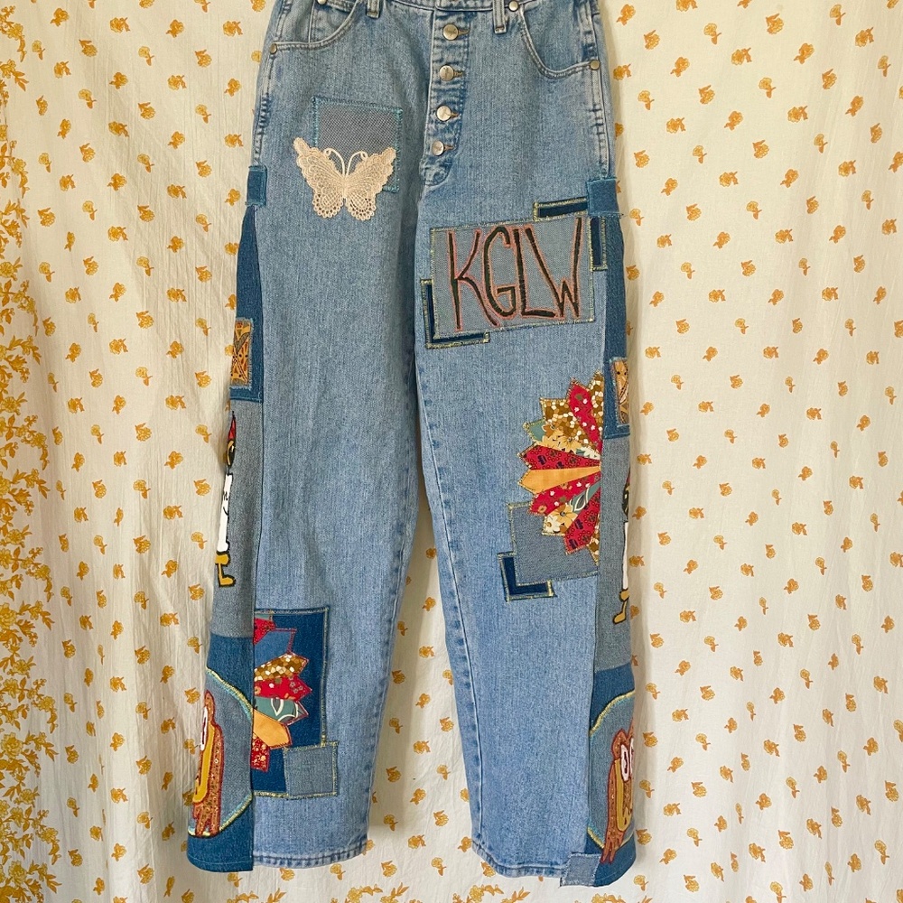 King Gizzard Upcycled Vintage Wrangler Jeans - Picture 10 of 12